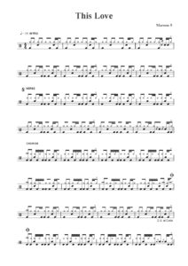 nuty na perkusję do utworu this love