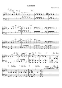 nuty na pianino do utworu animals