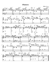 nuty na pianino do utworu flowers