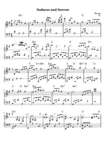 nuty na pianino do utworu sadness and sorrow