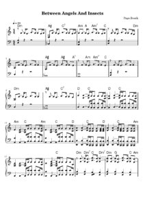 nuty na pianino do utworu angels and insects