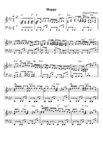 nuty na pianino do utworu happy