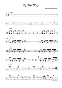 nuty na perkusję do utworu by the way