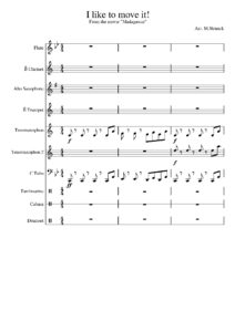 partytura z głosami do utworu i like to move it