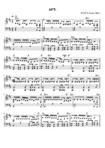 nuty na pianino do utworu apt
