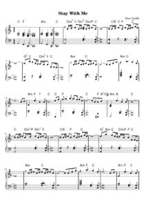 nuty na pianino do utworu stay with me