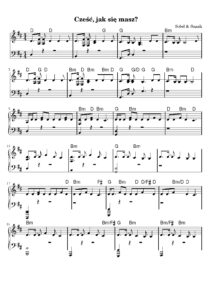 nuty na pianino do utworu cześć jak się masz