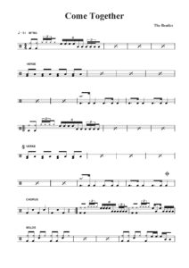 nuty na perkusję do utworu come together