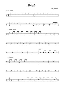 nuty na perkusję do utworu help!