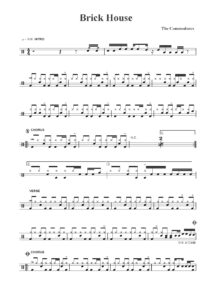 nuty na perkusję do utworu brick house