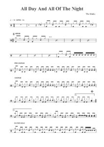 all day and all of the night drum sheet music