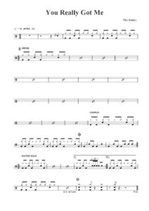 you really got me drum sheet music
