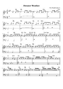 nuty na pianino do&nbsp;utworu sweater weather