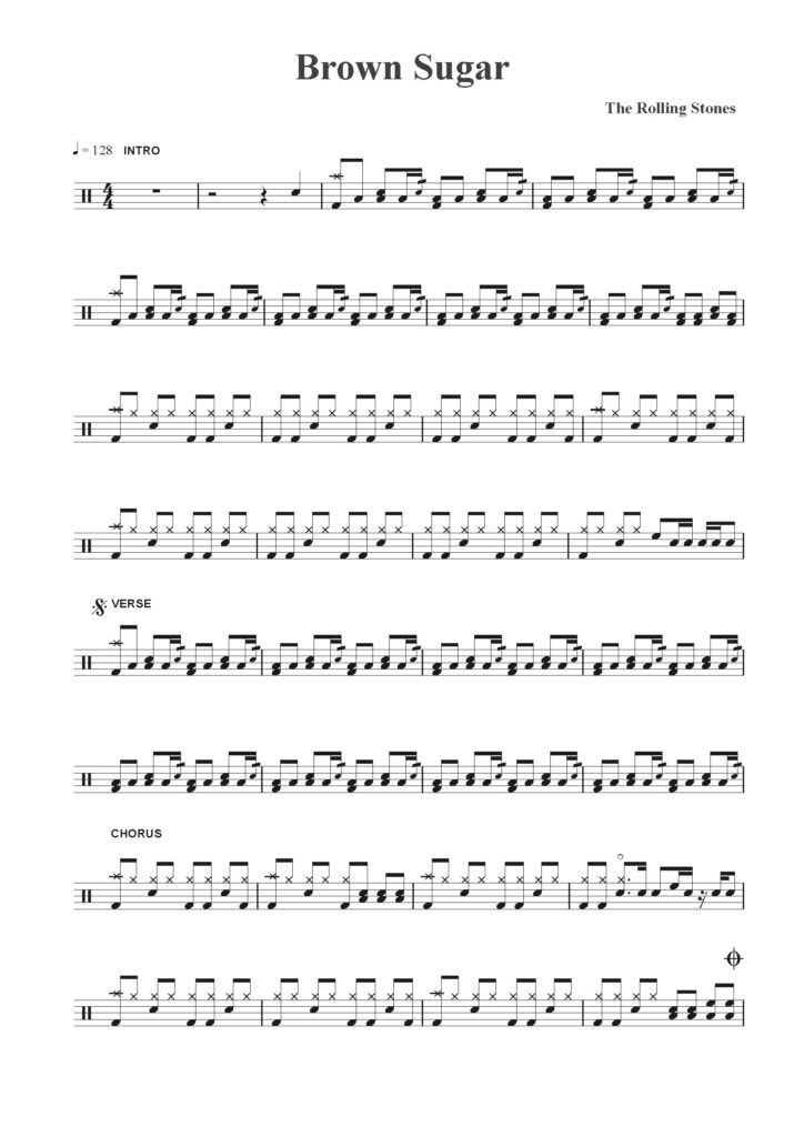 brown sugar drum sheet music