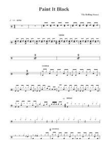 paint it black drum sheet music