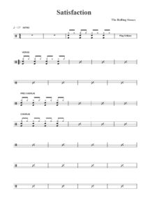 satisfaction drum sheet music