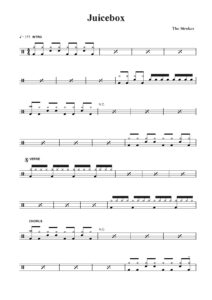 nuty na perkusję do utworu juicebox