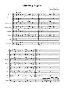partytura z głosami do utworu blinding lights