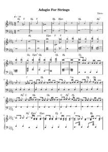 nuty na pianino do&nbsp;utworu adagio for strings