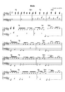 nuty na pianino do&nbsp;utworu ride