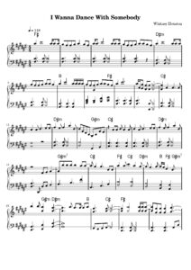 nuty na pianino do&nbsp;utworu i&nbsp;wanna dance with somebody