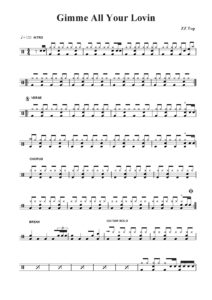 nuty na perksuję do&nbsp;utworu gimme all your lovin