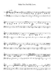 make you feel my love nuty na pianino