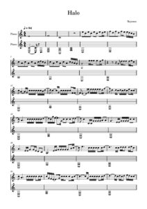 halo nuty na pianino