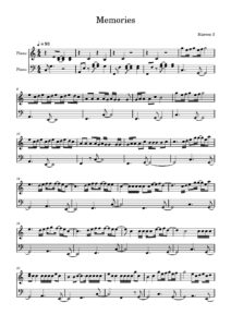 memories nuty na pianino