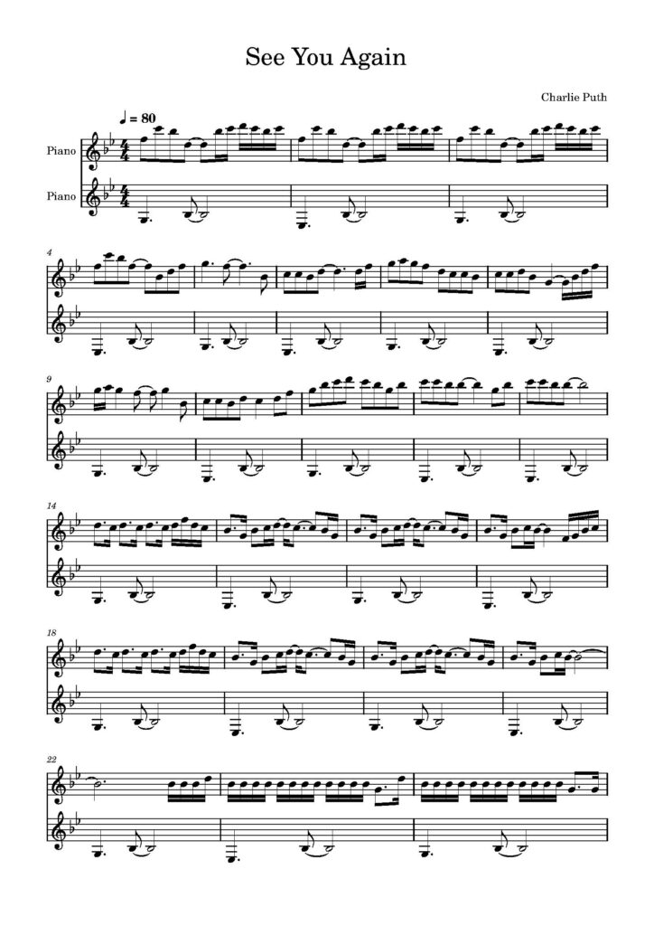 see you again nuty na pianino